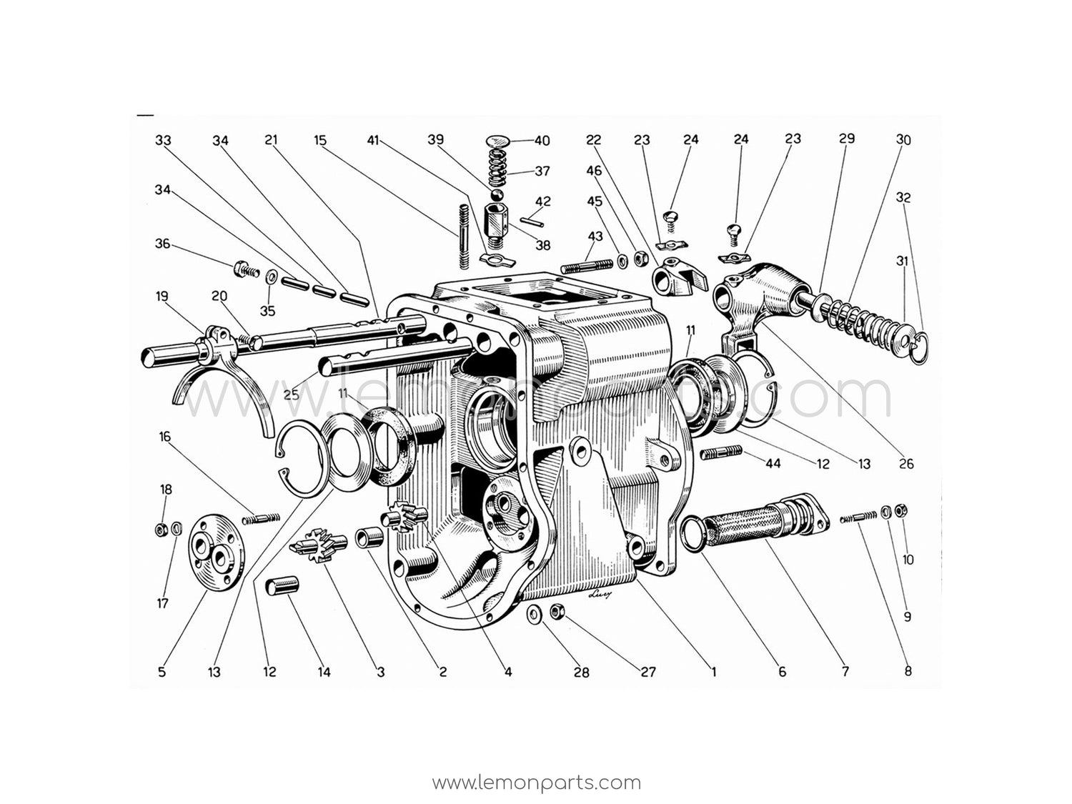 330 GT 2+2 - 018 - Intermediate gear box housing