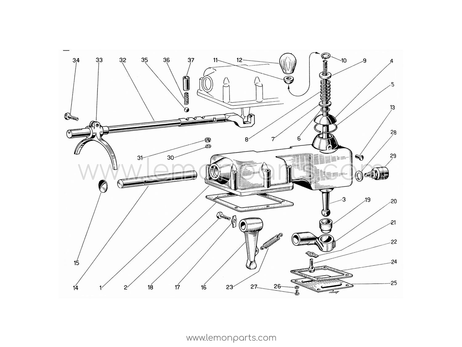 330 GT 2+2 - 019 - Gearshift lever