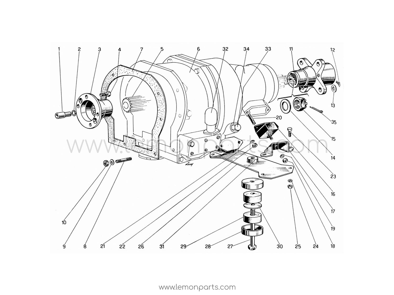 330 GT 2+2 - 022 - Overdrive and gearbox clamping