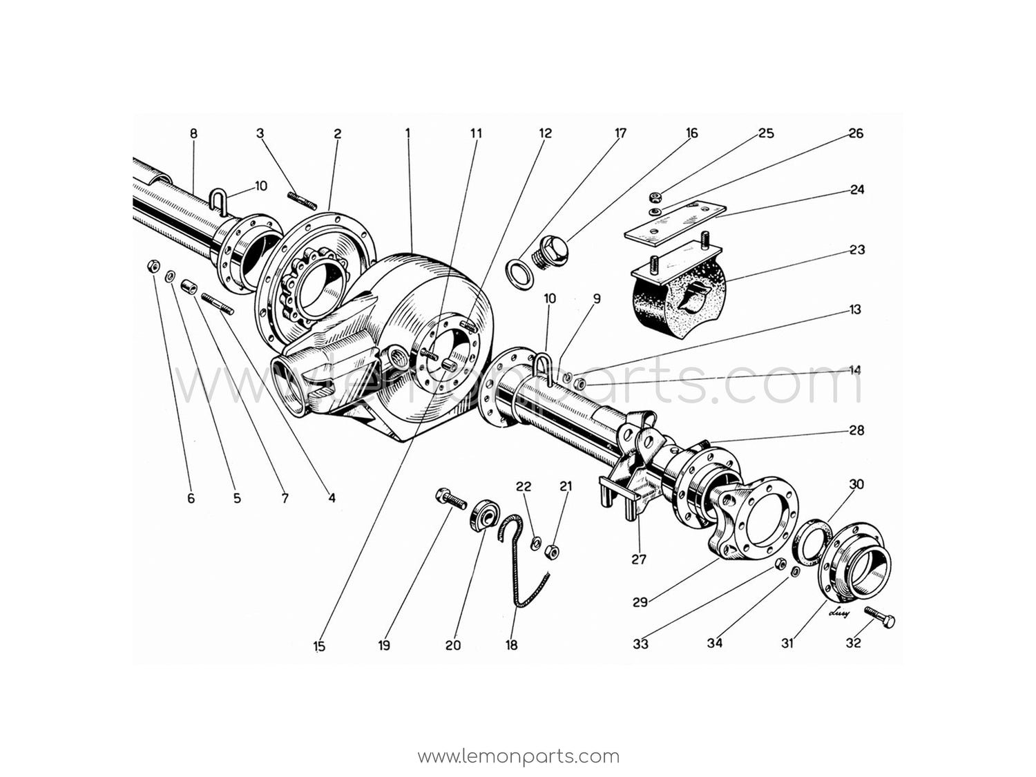 330 GT 2+2 - 025 - Rear axle