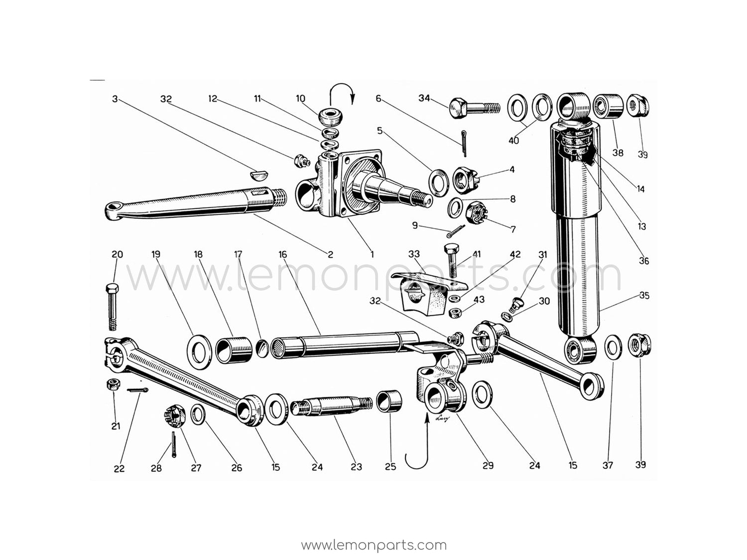 330 GT 2+2 - 028 - Front wheel suspension upper arms