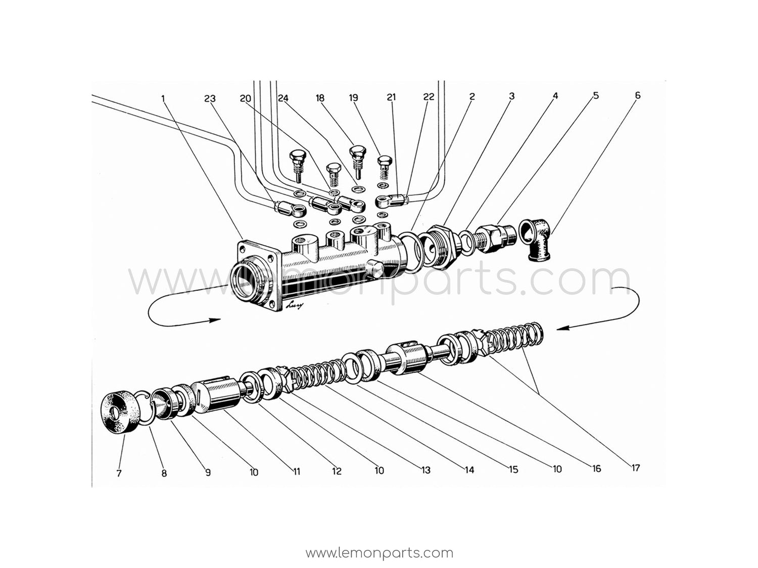 330 GT 2+2 - 032 - Double brake master cylinder