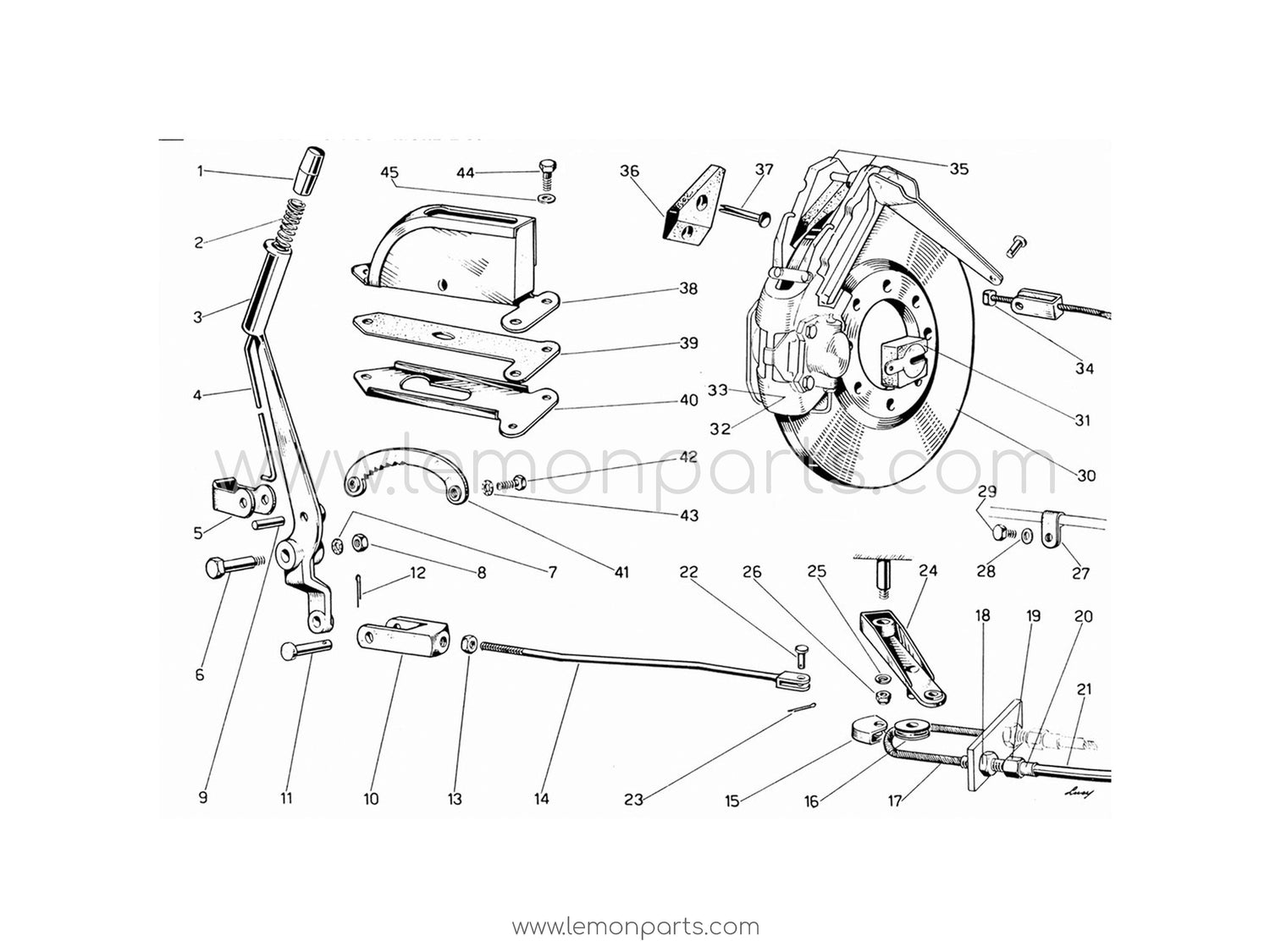 330 GT 2+2 - 034 - Rear brakes and handbrake