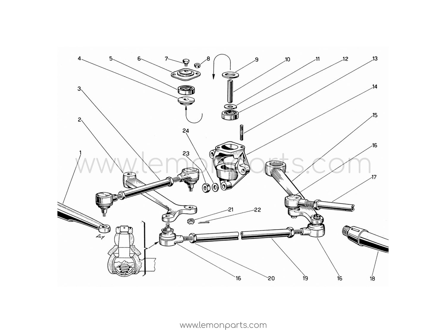 330 GT 2+2 - 038 - Steering linkage