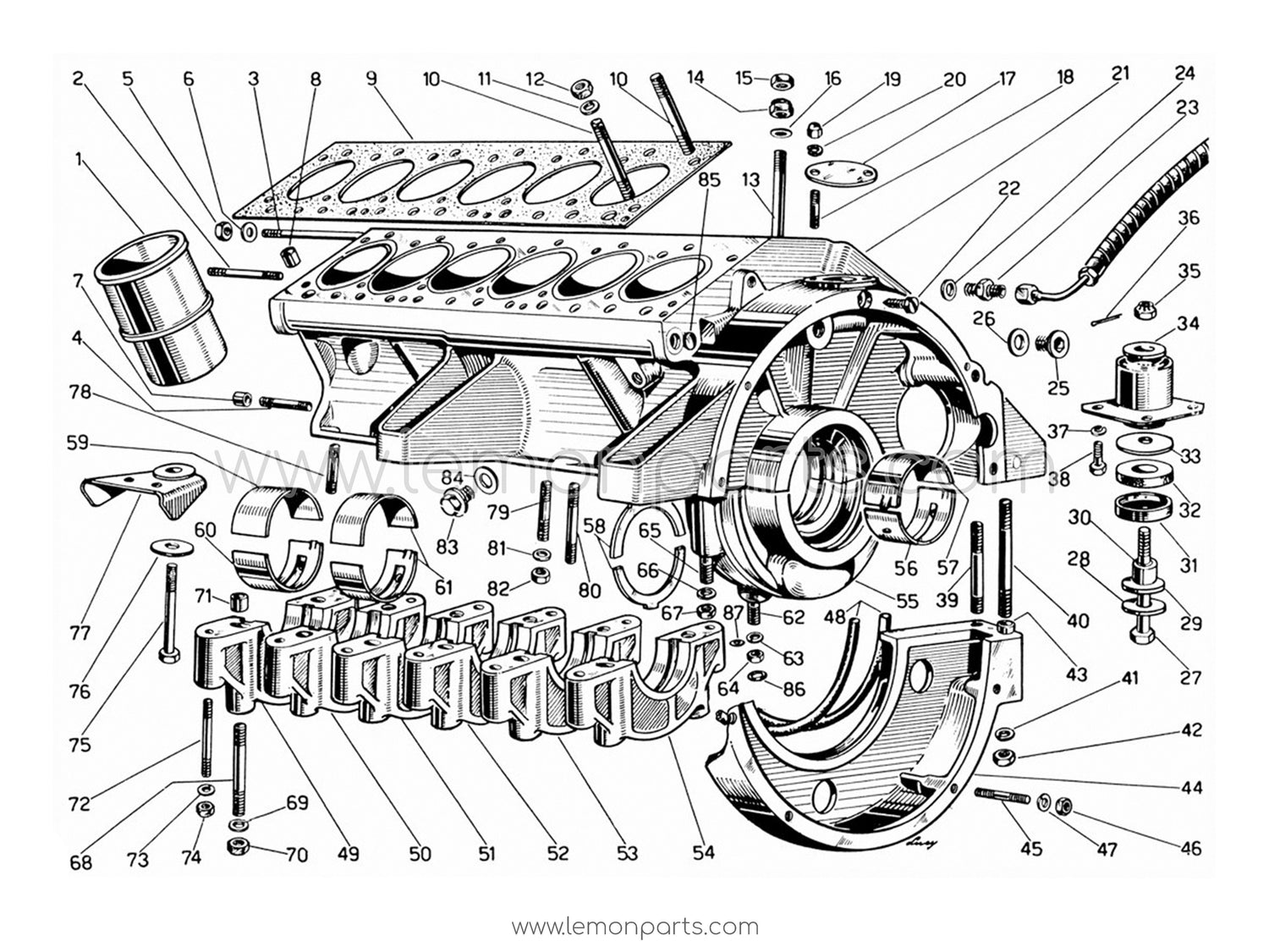 330 GT 2+2 - 001 - Crankcase - 1